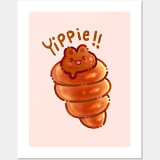 Chocolate Bun Bread Yippie Posters and Art